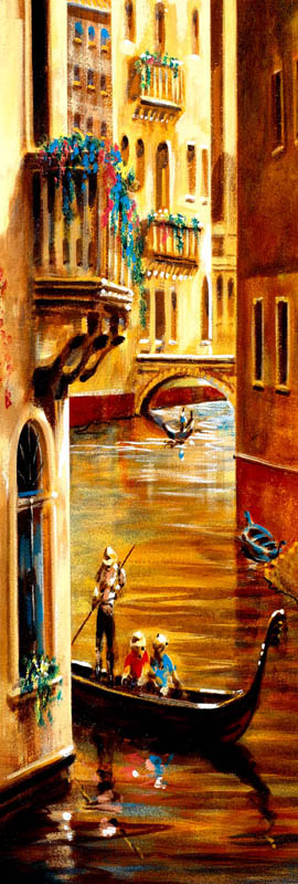 Affresco I romantici canali di Venezia